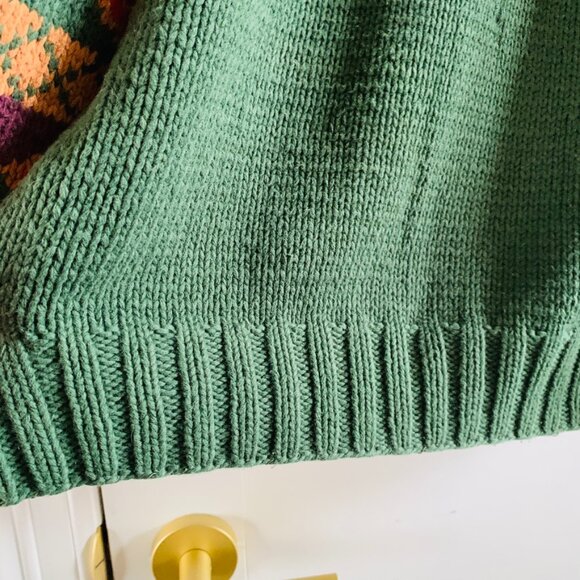 Tommy Hilfiger Mens Vintage 90s Paisley Geometric Floral Chunky Knit Sweater - Picture 14 of 14